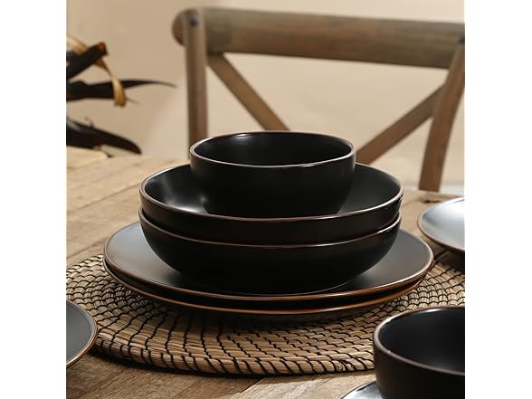Stone Lain Brasa Modern Stoneware 16 Piece Dinnerware Set