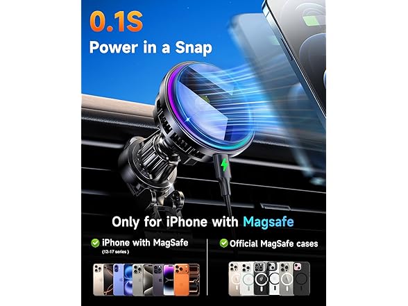 15W Magsafe Car Mount Charger - Gallery 7