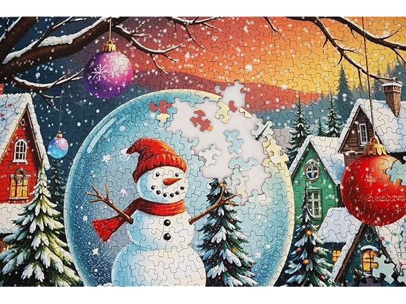 Springbok Snowman Snow Globe 1000 Piece Puzzle