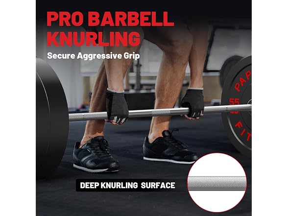 PAPABABE 7ft Barbell 45lb Olympic Barbell
