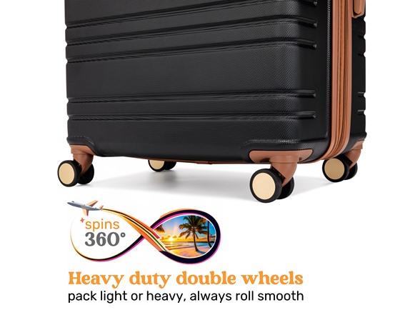 Brickell 3Pc Retro Spinner Luggage Set