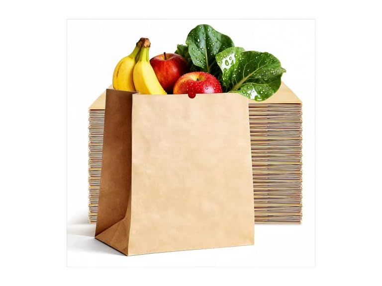 WAWINY 58Lbs Brown Paper Bags