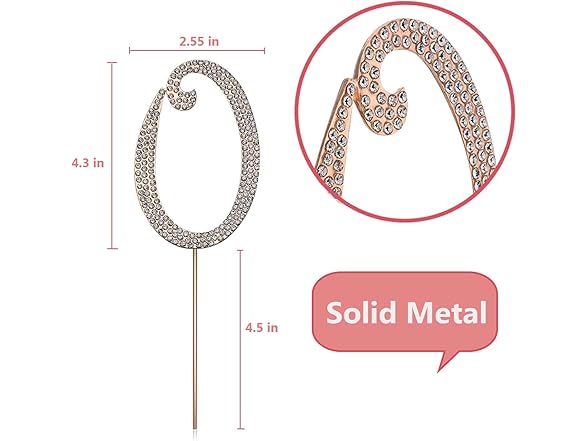MAGJUCHE Gold 10 Crystal Cake Topper