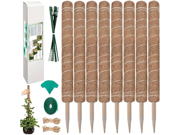 AVELOTUUG Moss Pole 164 Inch 8 Pack