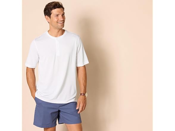 Amazon Essentials 2-Pack Henley Shirt, White (S)