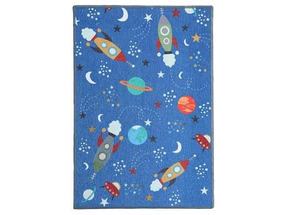 Superior Lil' Flyer Non-Slip Indoor Rug for Kids 6' x 9'