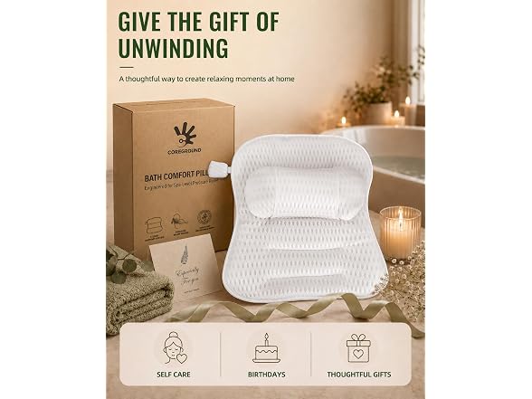 COREGROUND Ergonomic Bath Pillow