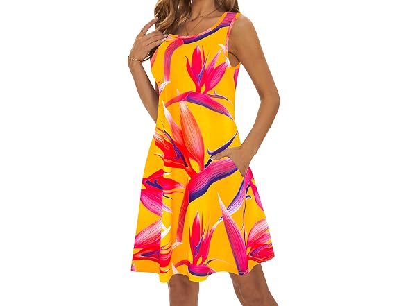 Moskill Women (S) Summer Dresses Casual Ups Dress