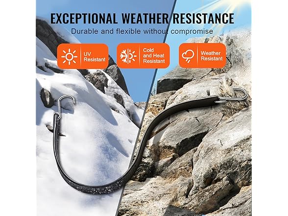 VEVOR 20 Piece Flat Bungee Cord