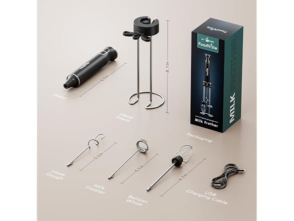 FoodVille Rechargeable Milk Frother
