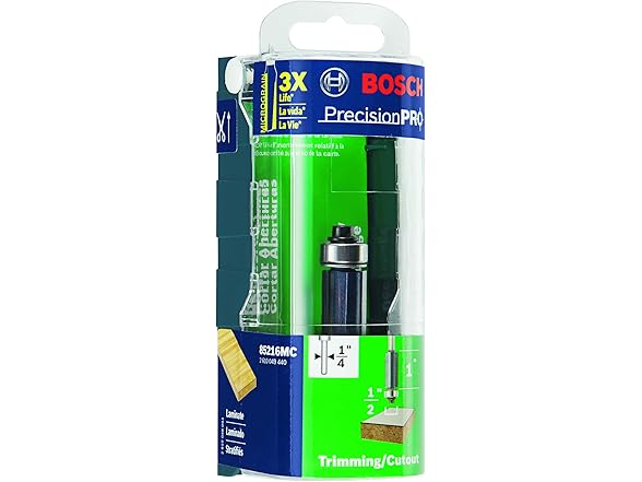 Bosch 1/2 In. x 1 In. Carbide Tipped 3-Flute