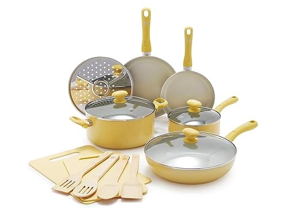 GreenLife Ceramic 15 Pc Cookware Set