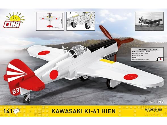 COBI WWII Kawasaki Ki-62 Hien Plane, 141 Pieces