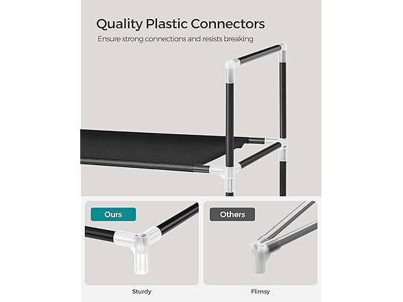 SONGMICS SONGMICS 2-Tier Shoe Rack, Shoe Storage for Ha