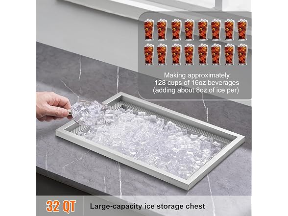 Drop in Ice Chest, 20"L x 14"W x 12"H Stainless