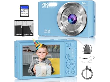 $19.99, Was $49.99, 60% Off! FHD 4K Digital Camera with 64GB SD Card dealfomo