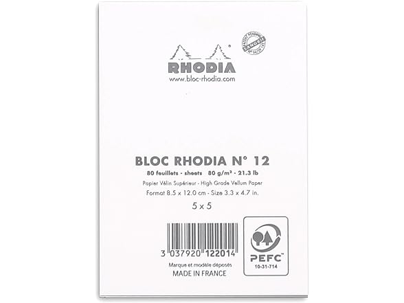 RHODIA 12601C - Stapled Notepad