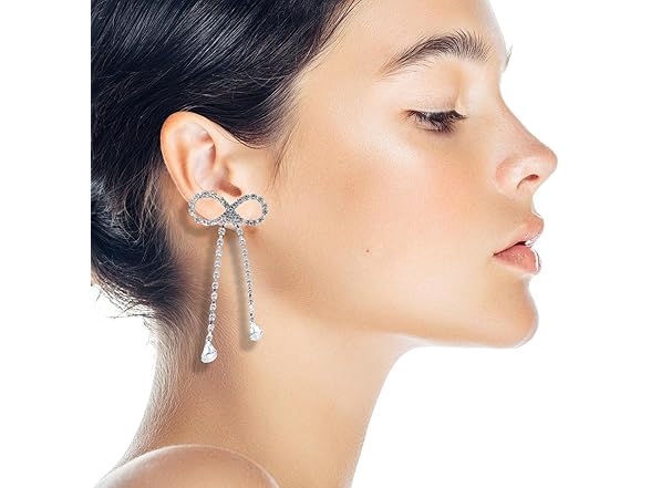 Xioose women's Bow Pendant Earrings