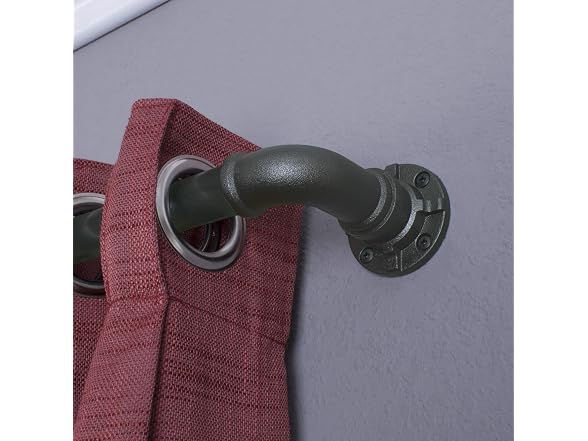 Decopolitan Industrial Curtain Rod Black