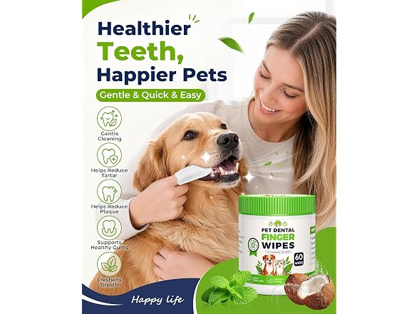 Dog Dental Wipes for Teeth Cleaning