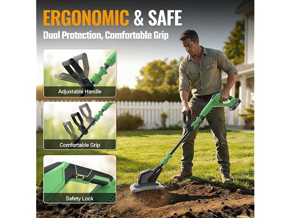 WORKPROX 20V Cordless Tiller Cultivator