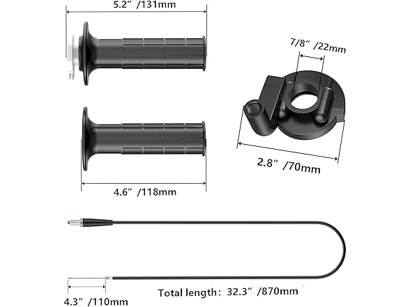Throttle Cable Handle Grips Dirt Bike
