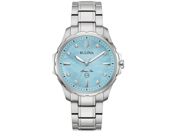 Bulova Women's Blue Dial Stainless Steel Watch