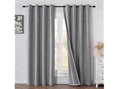 $20.99, Was $56.985, 63% Off! 100% Blackout Curtains 2 Panels Set dealfomo