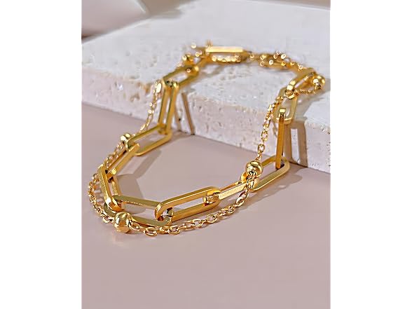 Kim Carrey Double Chain Bracelet