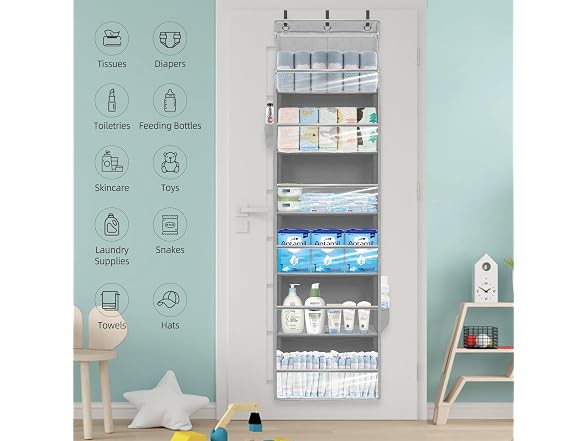 STORAGEIDEAS Over Door Organizer with 6 Pockets
