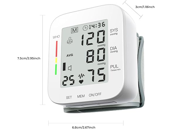 Wrist Blood Pressure Monitor BP Machine