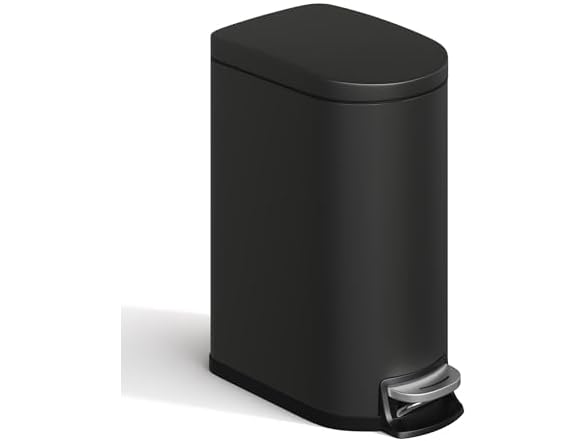 OUTLANE 2.6 Gal / 10L Stainless Steel Kitchen Trash Can Black