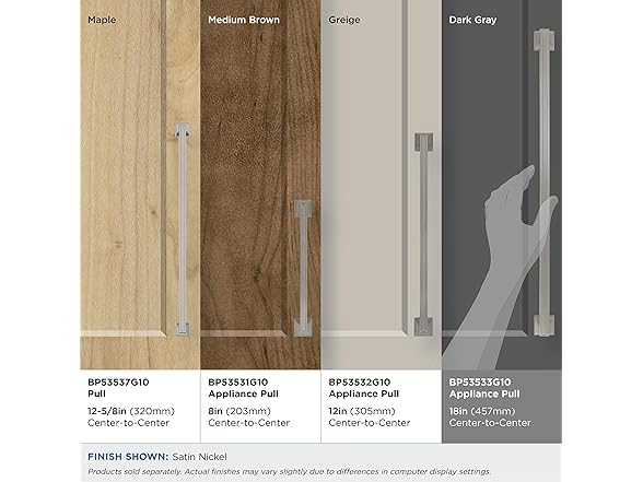 Amerock Mulholland Pull, 18", Nickel