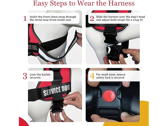 ALBCORP Service Dog Vest Harness Medium, Maroon