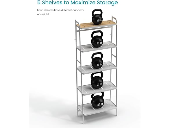 Home Zone Living CAD6235U 5-Tier Wide Storage Organizer
