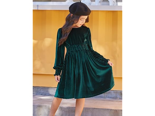 Arshiner Girls (8-9 Years) Girl Velvet Long Dress