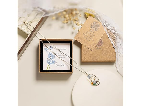 AMEJEW Forget Me Not Necklace