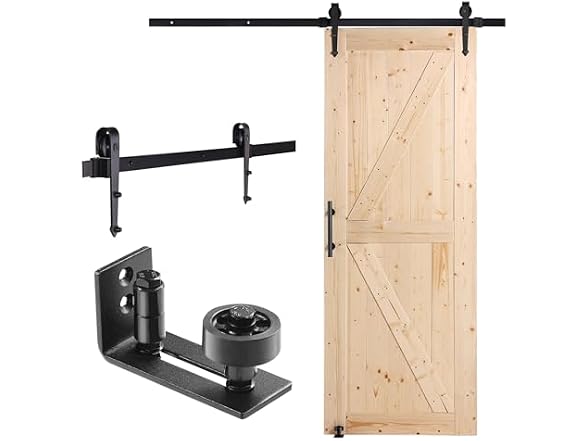 Barn Door and Hardware Kit, 30" x 84" Wood