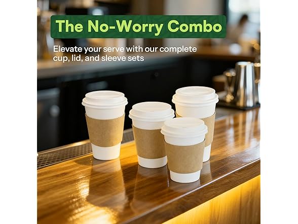 Coffee Cups with Lids & Sleeves