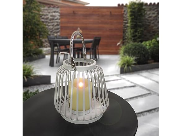 National Tree Company 11 in. Ribbed Candle Lantern