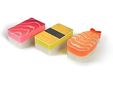 $4.13, Was $15.99, 74% Off! Genuine Fred WASHABI Sponges, Set of 3, Sushi Assortment dealfomo