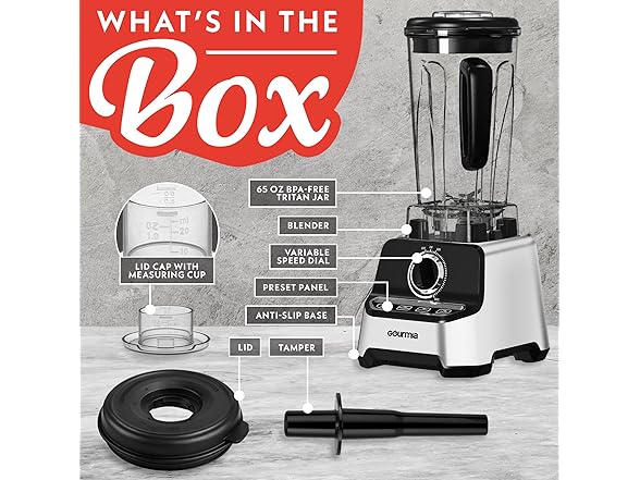 Gourmia Heavy Duty Countertop Blender 