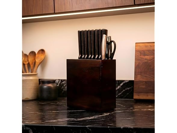SindiBell XL Acacia Knife Block