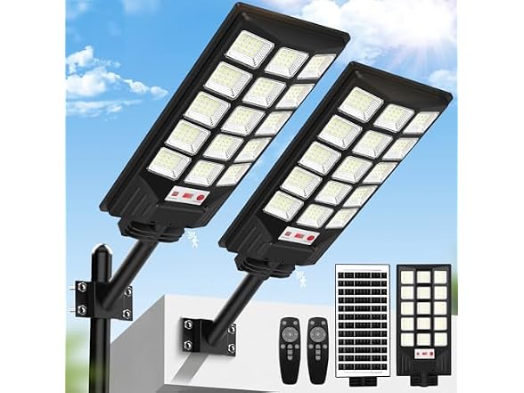 Brightever 2-Pack Solar Street Lights