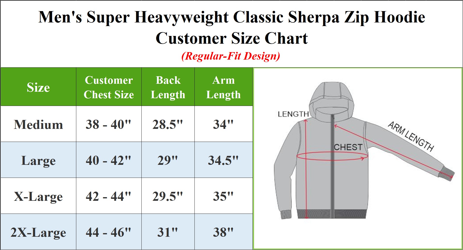 Super Heavyweight Sherpa Zip Hoodie (1 or 2pk) - Gallery 12
