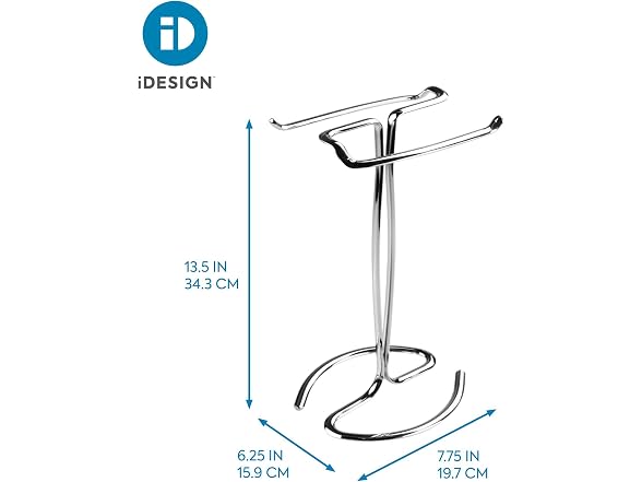 iDesign Metal Hand Towel Rack, The Axis