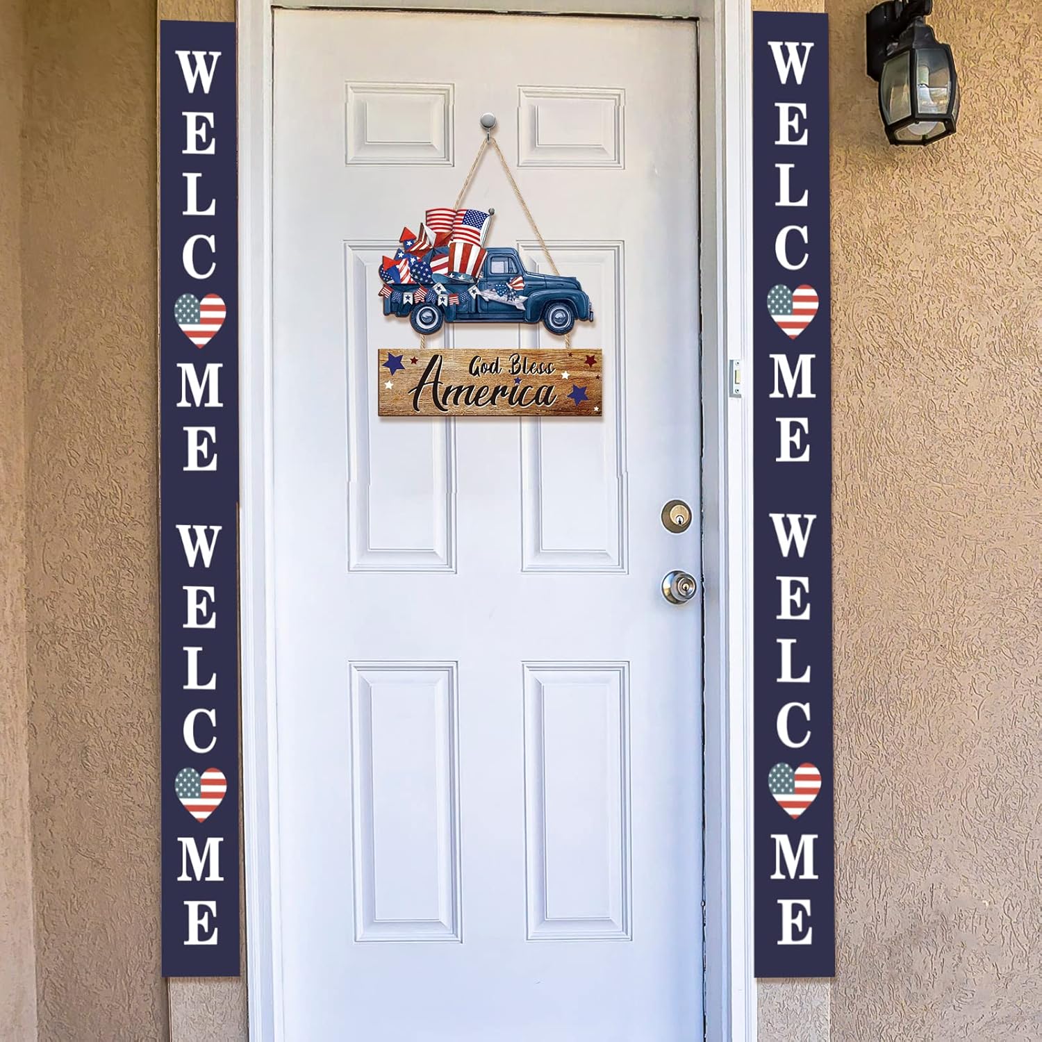 2 Pack Patriotic Wooden Door Signs - Gallery 6