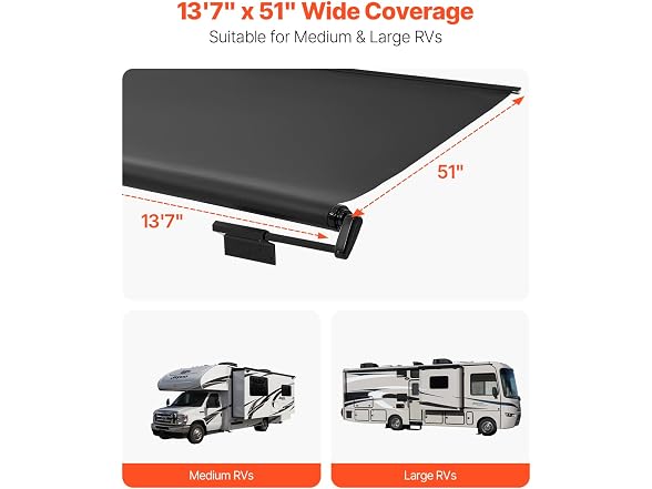 Vevor 921417402952 VEVOR Rv Slide Topper, 14'1 (1
