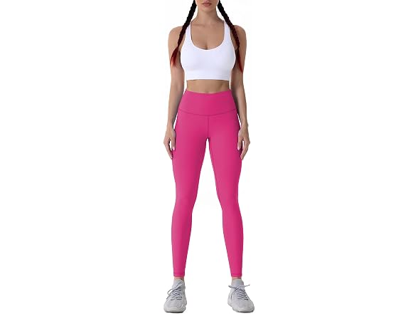 Sunzel Womens Leggings 28in S Hot Pink
