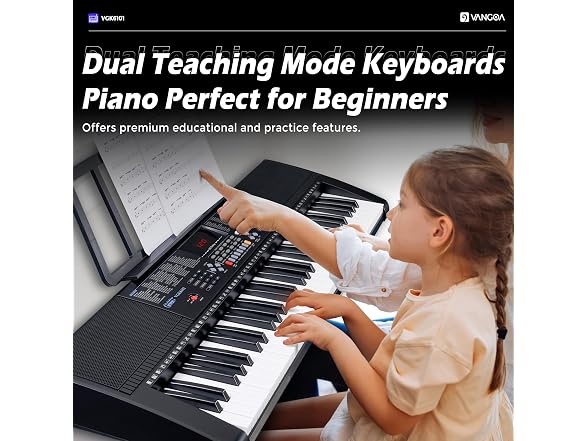 VANGOA Black Electric Keyboard Piano